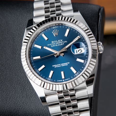 rolex datejust 41 blue baton